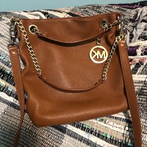 Michael Kors Gold Chain Slouchy Shoulder Bag!